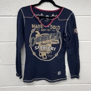 Double D Ranch Navy Long Sleeve Tee